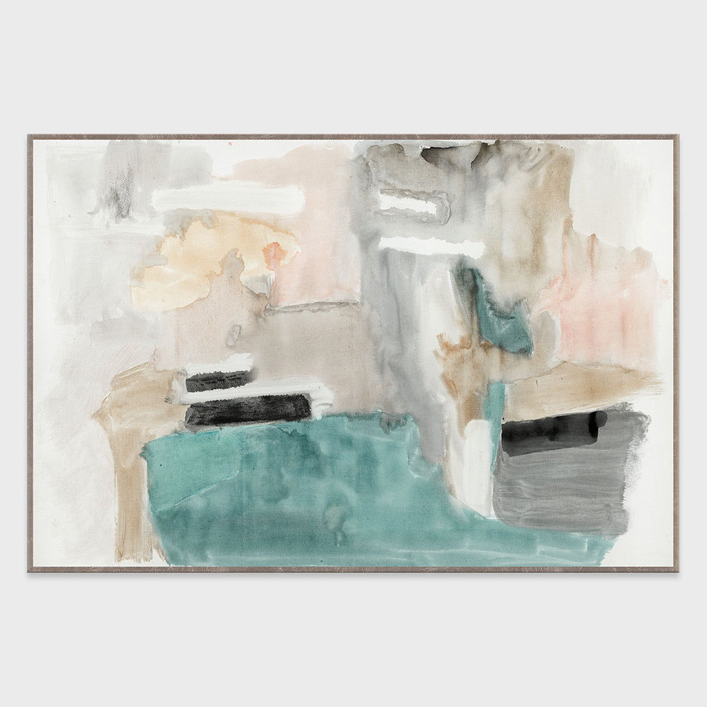 Turk - 60" x 40" Painting Art by Buddy Whitlock - Beige / Blue