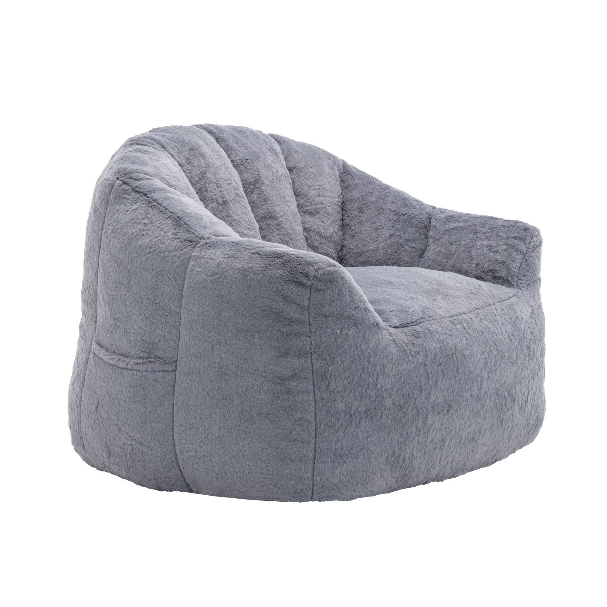 Beanbag Chair, Beanbag Sofa Chair With Armrests Stuffed High Density Foam