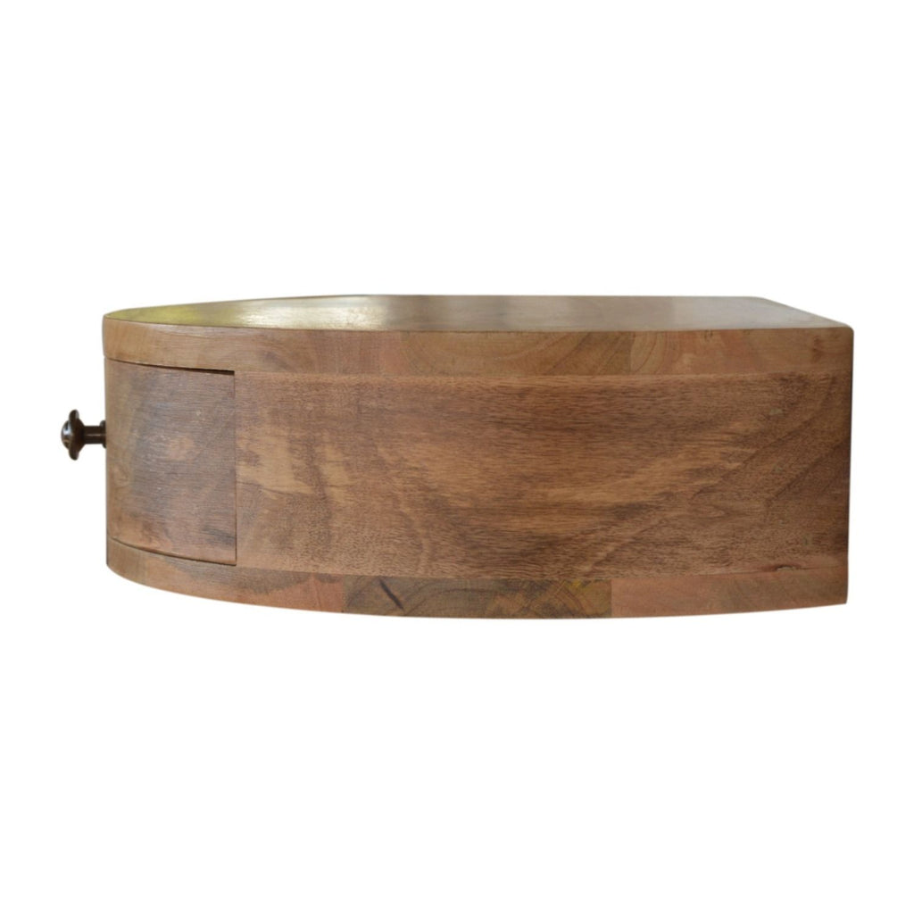 Wall Mounted Rounded Nightstand - Oak