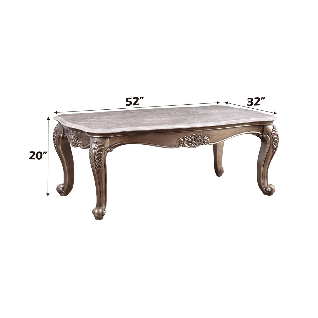 Jayceon - Coffee Table - Marble / Champagne