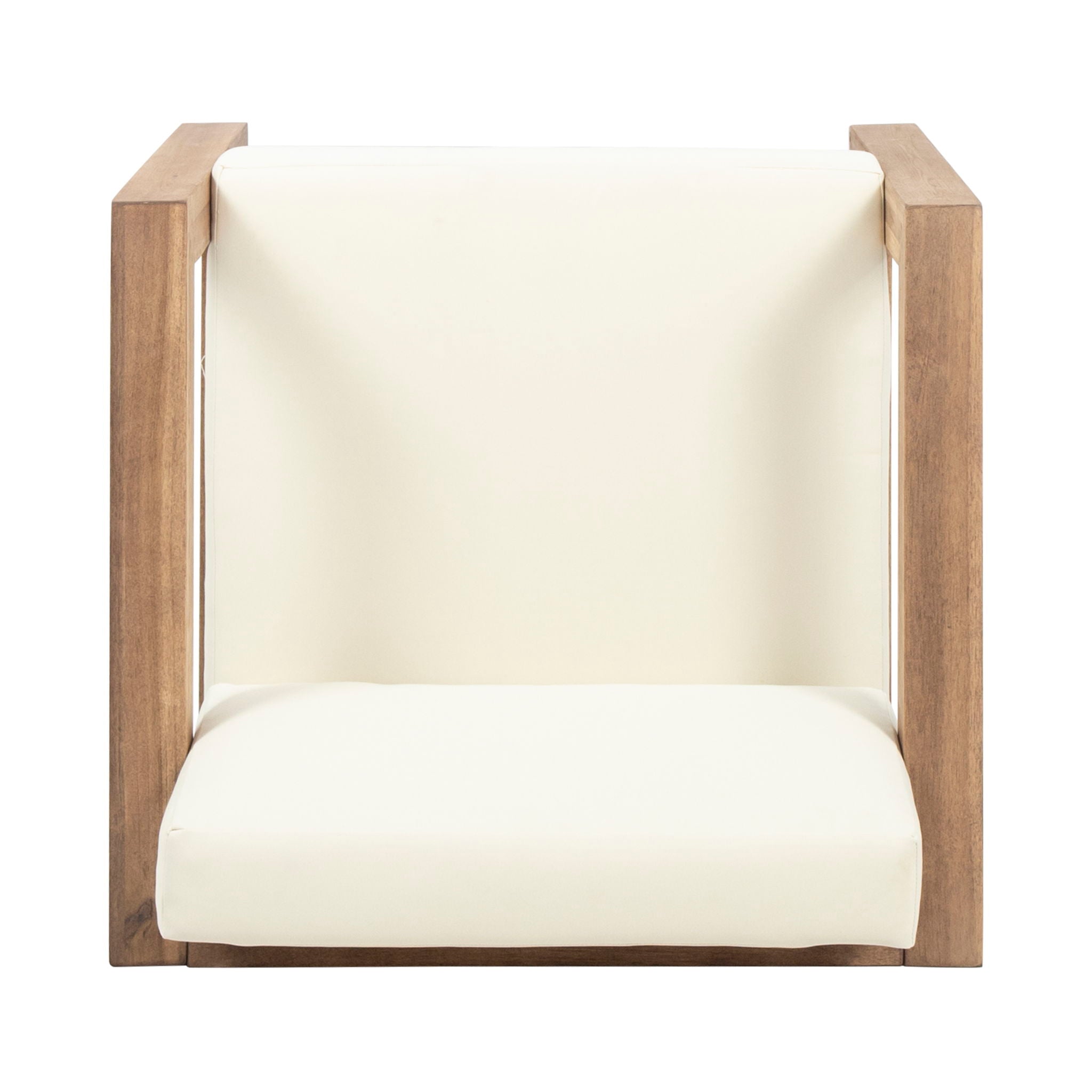 Outdoor Club Chair With Cushion And A Shape Legs - Beige