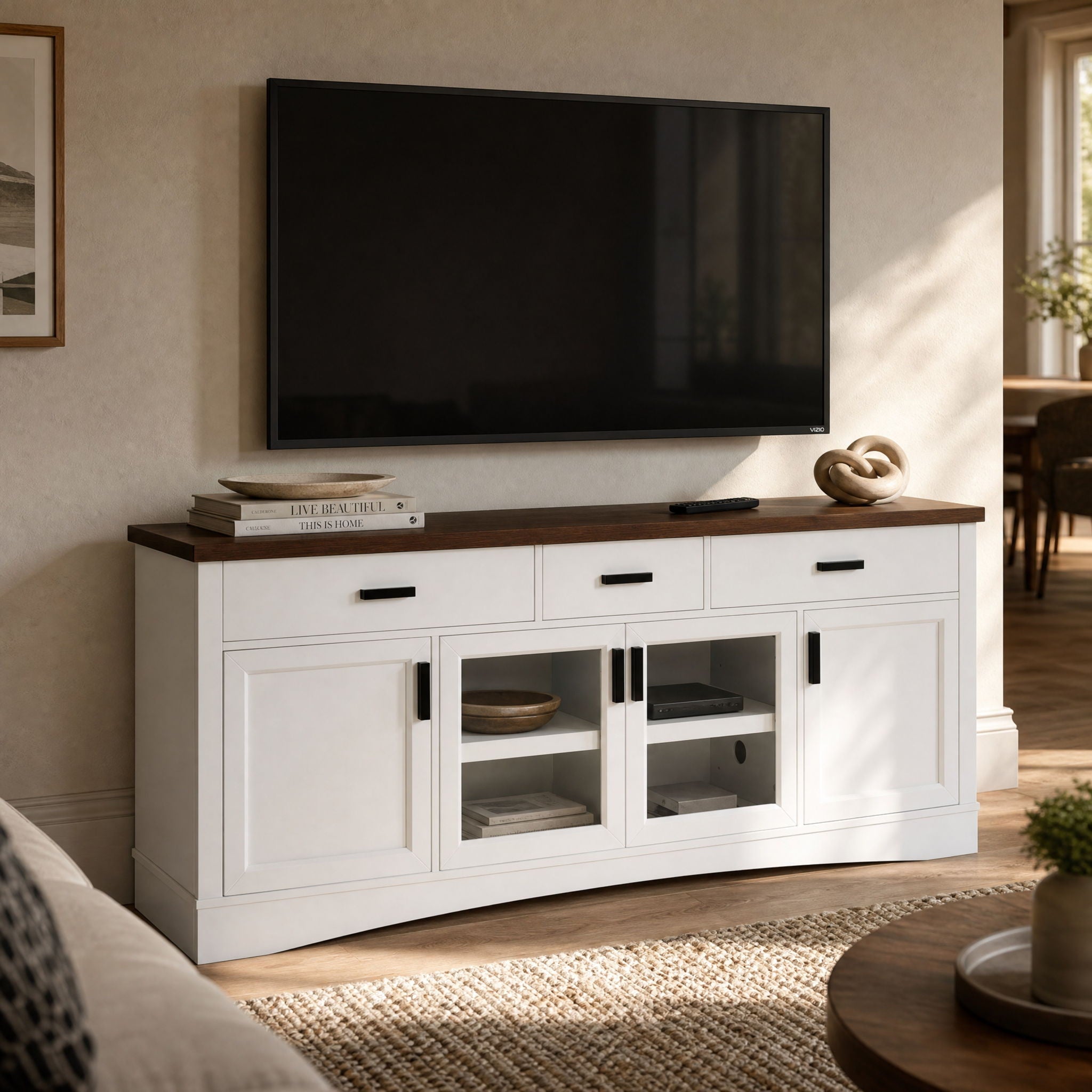 Modern TV Console & Adjustable Shelves