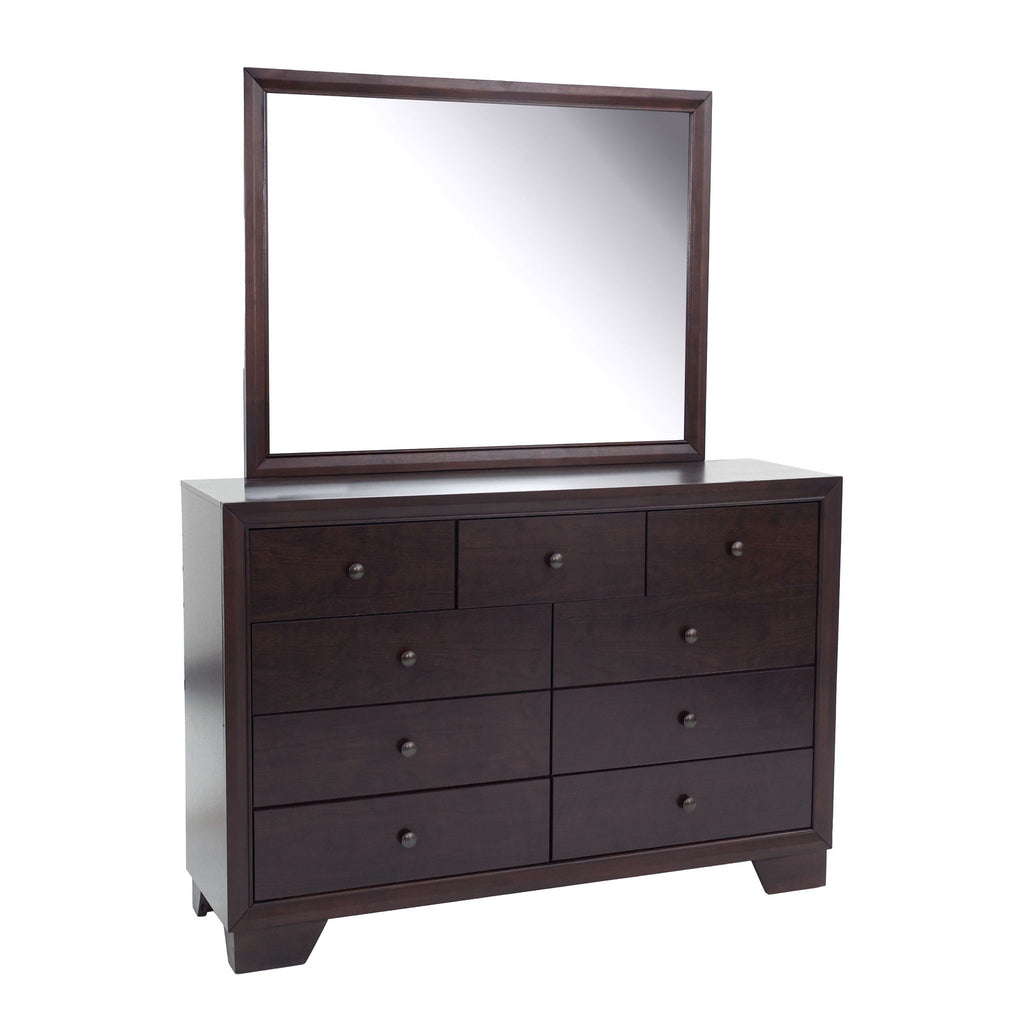 1 Piece Dresser With 9 Drawers - Brown
