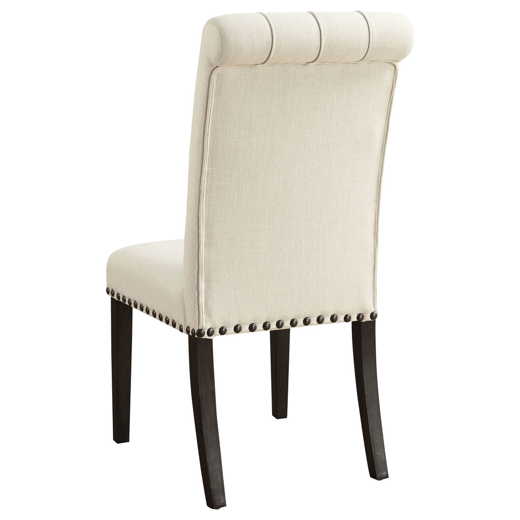 Tufted Rolled Backrest Side Chairs (Set of 2)