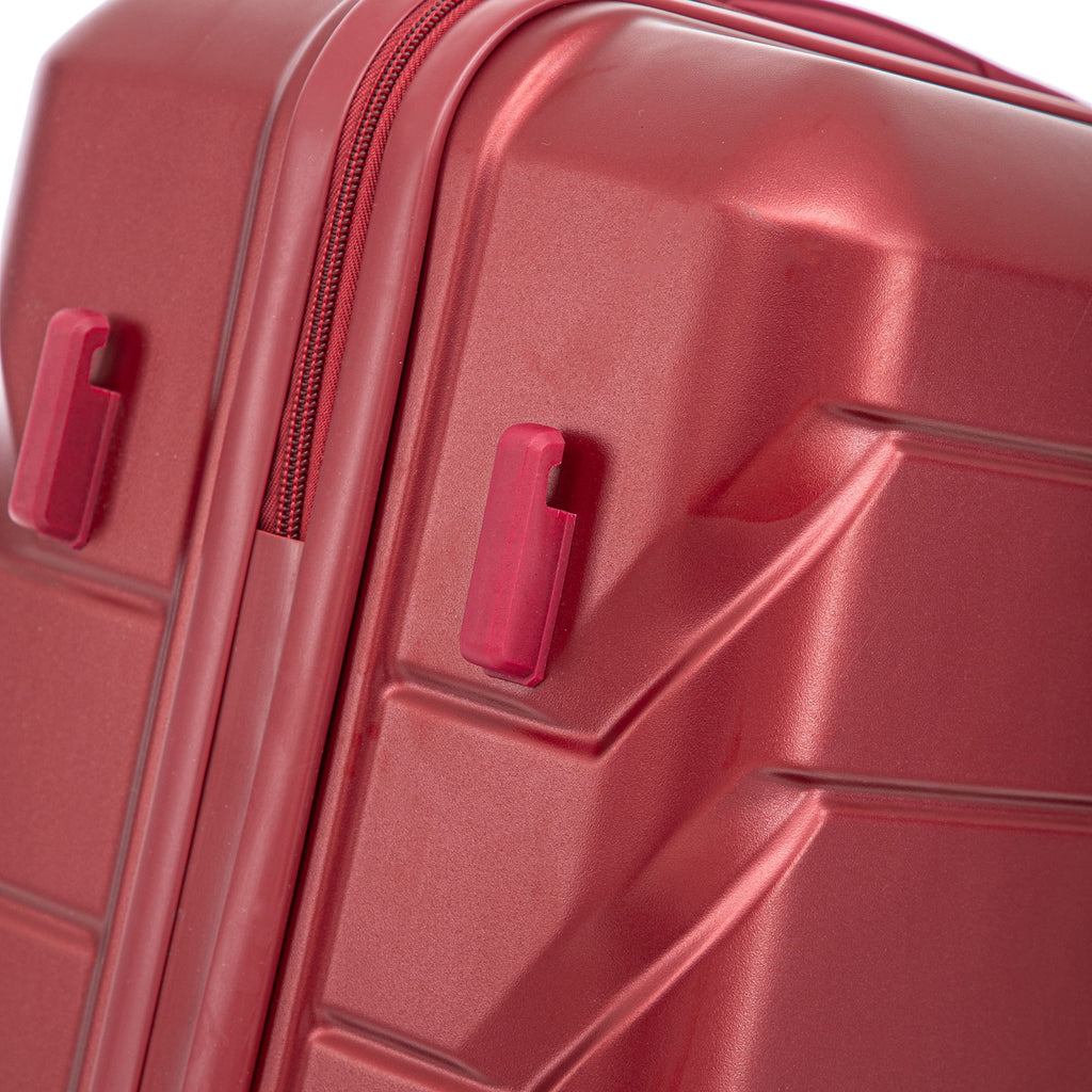 Hard Shell Luggage With Scratch Resistant Surface, 4 Wheels, Combination Lock & Side Hooks