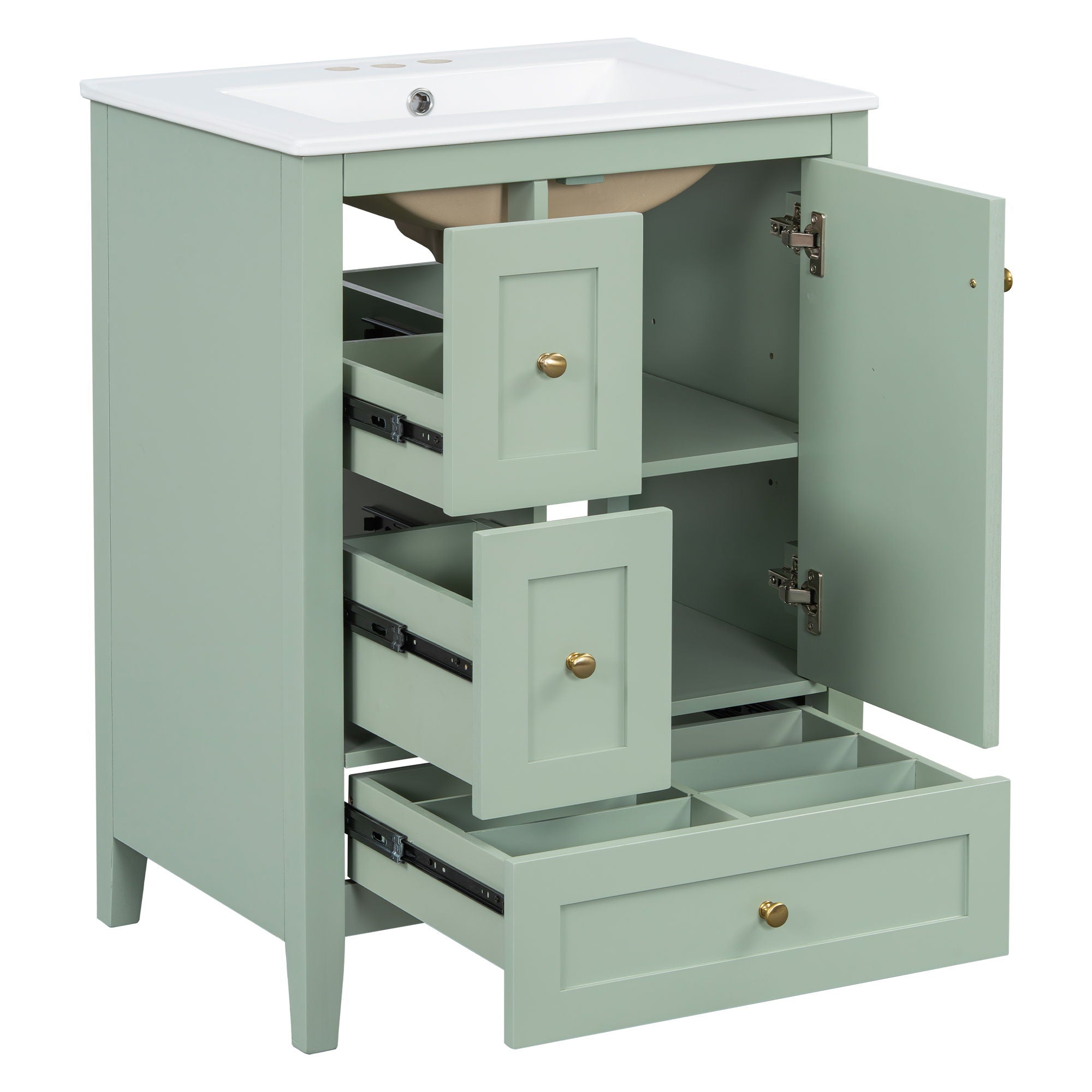 Bathroom Vanity With Storage, Removable Dividers