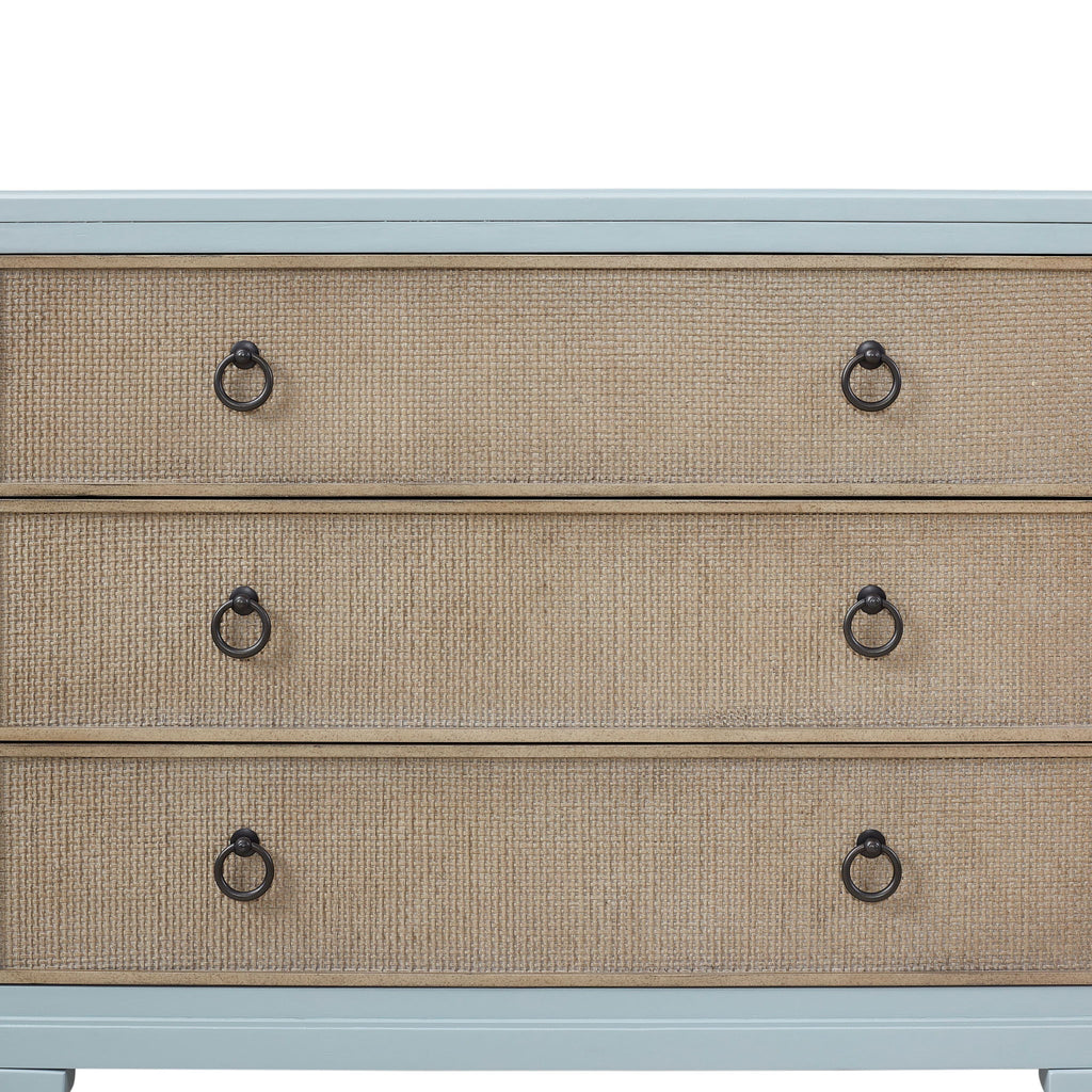 3 Drawers Hall Chest With Cane Fronts