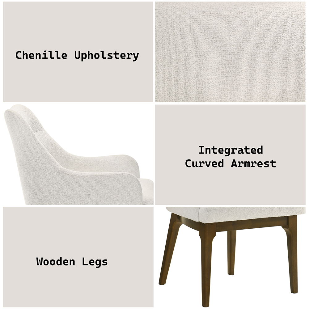 Kasha - Side Chair (Set of 2) - Chenille / Vintage Oak