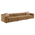 Zoey - Modular - RF Arm Chair With Pillow - Chocolate Suede