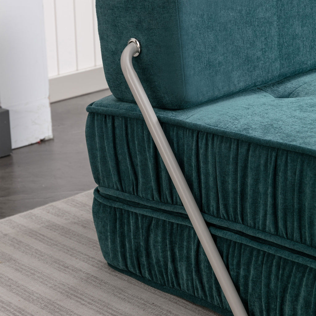 Folding Sofa With Removable Back Cushion, Convertible Futon Sleeper Chair