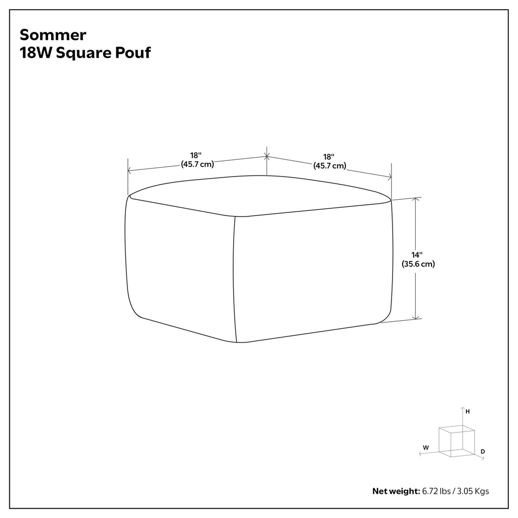 Sommer - Handcrafted Square Pouf