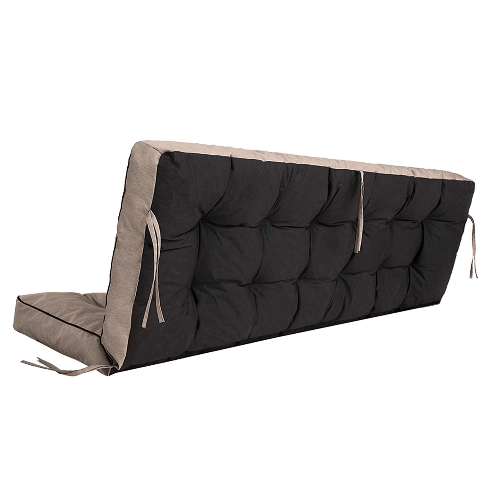 3 Seater Outdoor Porch Swing Cushion With Backrest, Waterproof