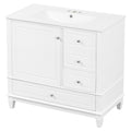 Modern Bathroom Vanity With Sink, 3 Drawers & Cabinet