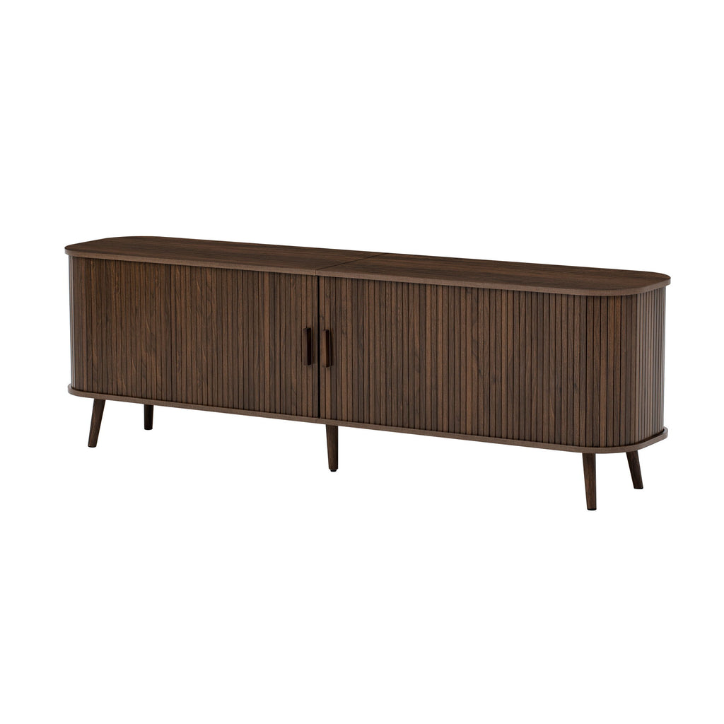 70" TV Stand, Media Center With Ample Storage - Dark Brown
