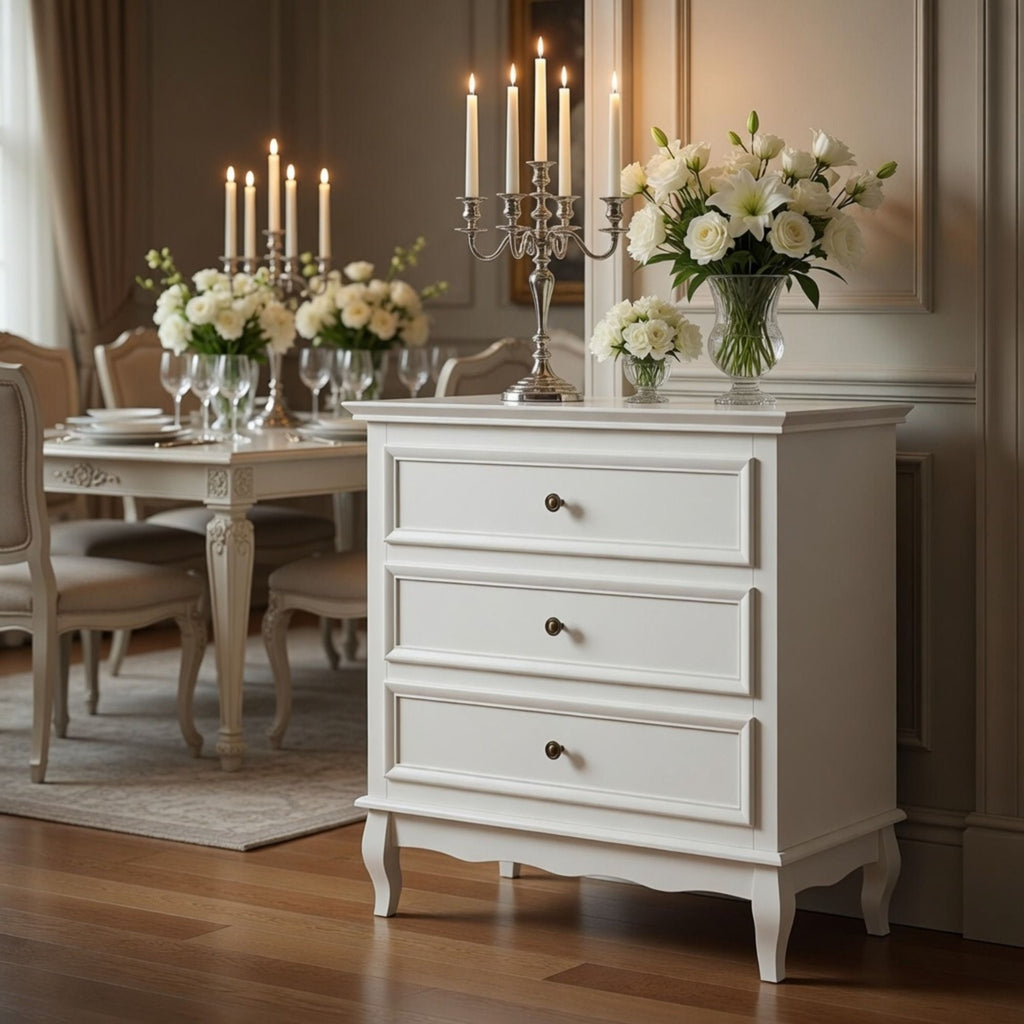 3 Drawer Dresser - White