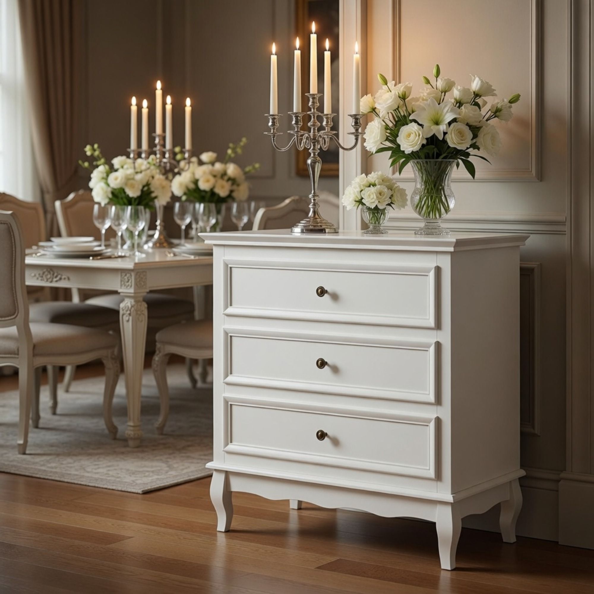 3 Drawer Dresser - White
