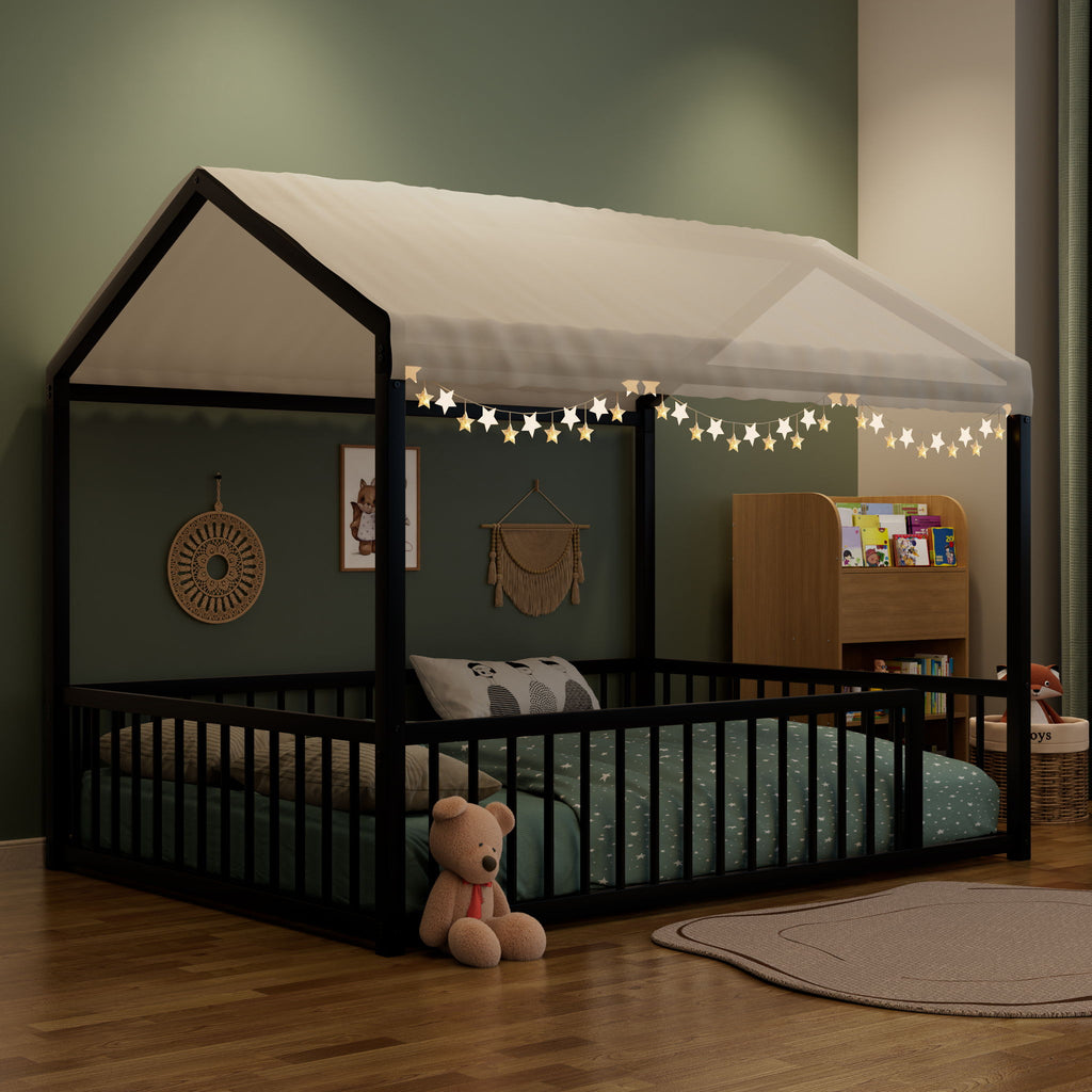 Montessori Floor Bed Frame With House Shape