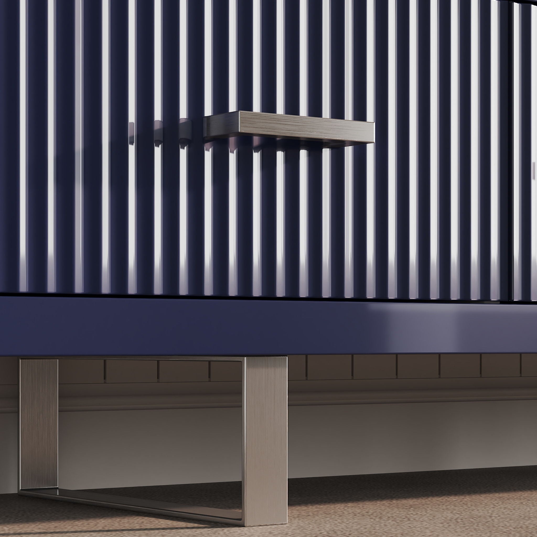 TV Stand With Slatted Drawers