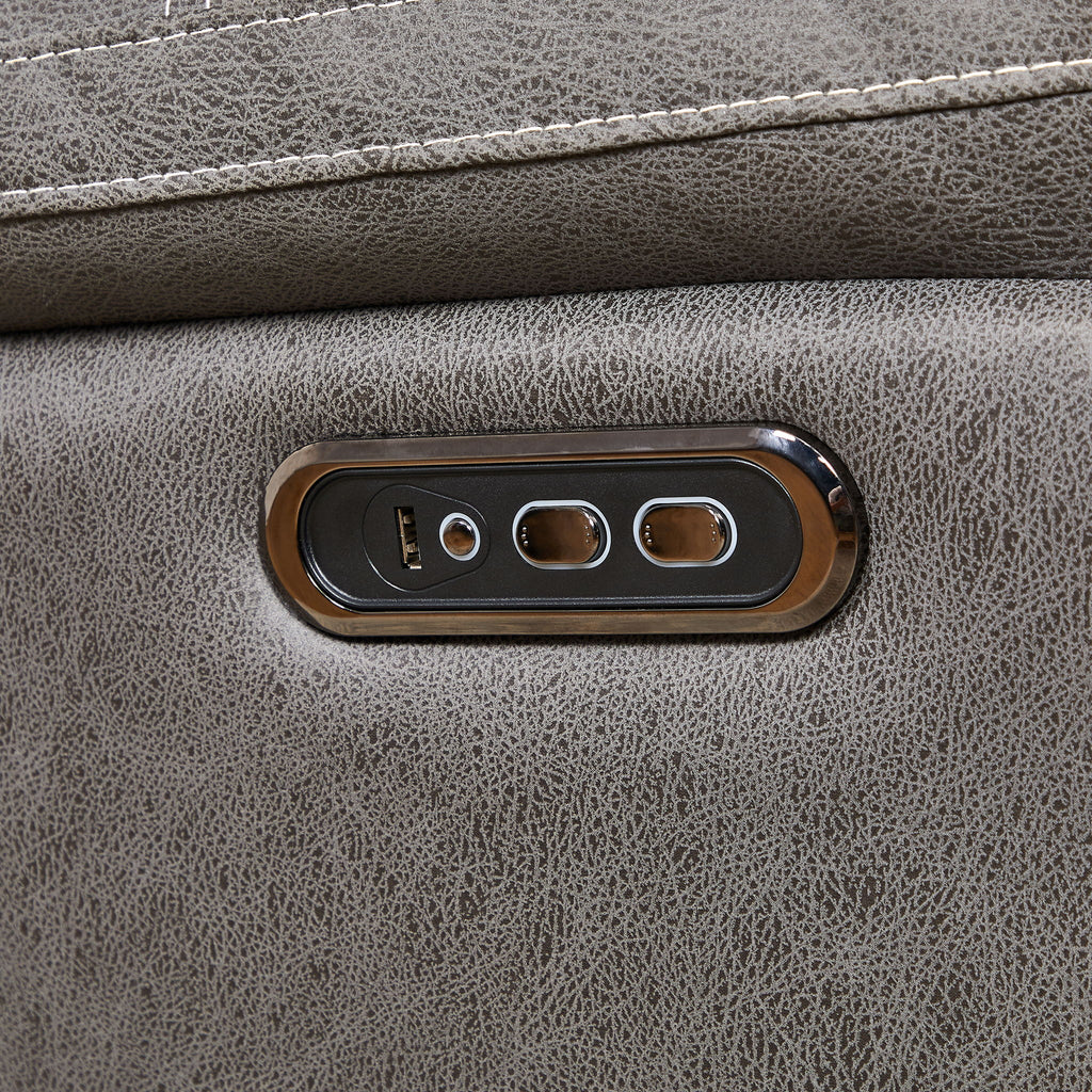 Liyasi - Dual Okin Motor Rocking And 240° Swivel Single Sofa Seat Recliner Chair Infinite Position, Head Rest With Power Function