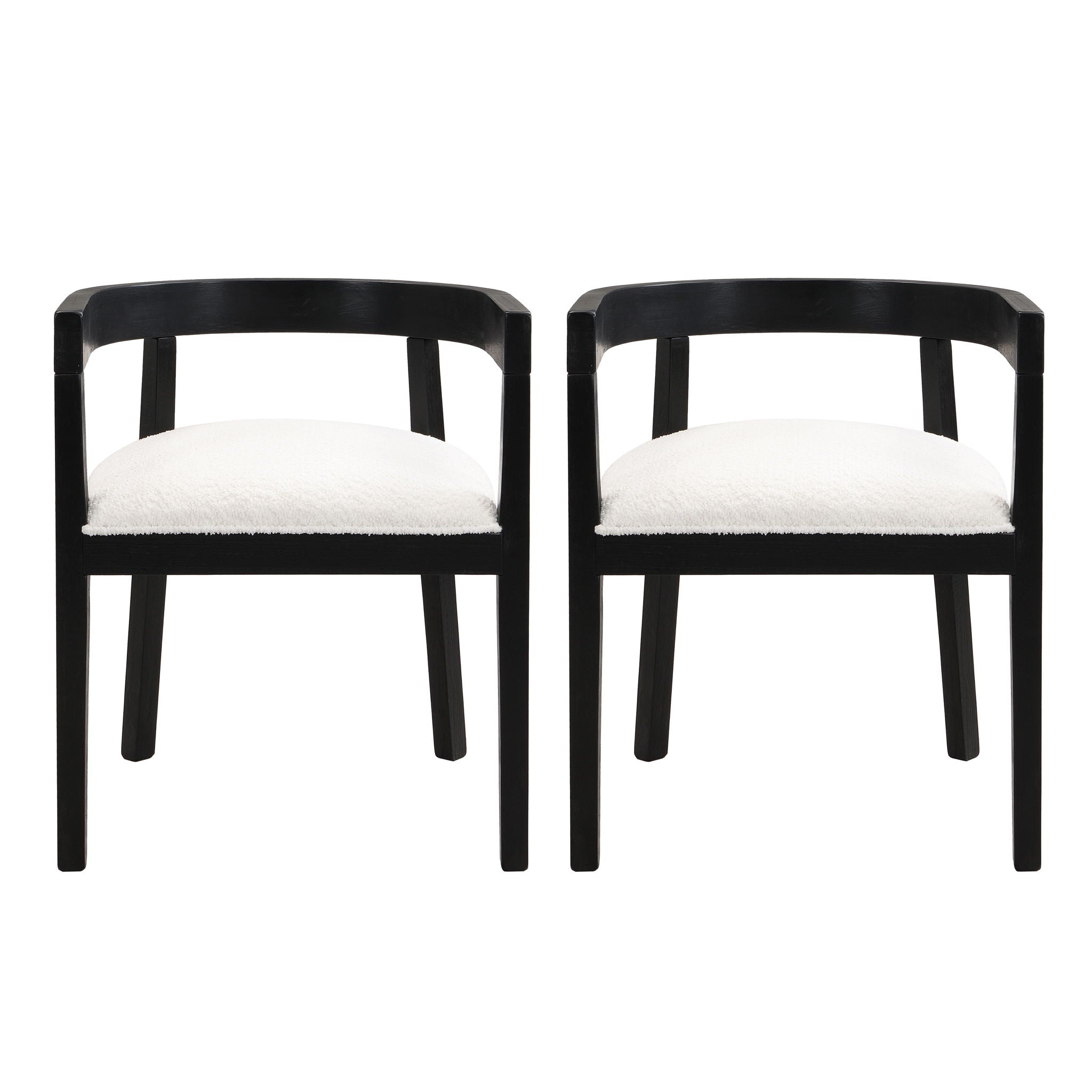 Elegant 7 Piece Dining Set With Cushioned Seats - Beige / Black