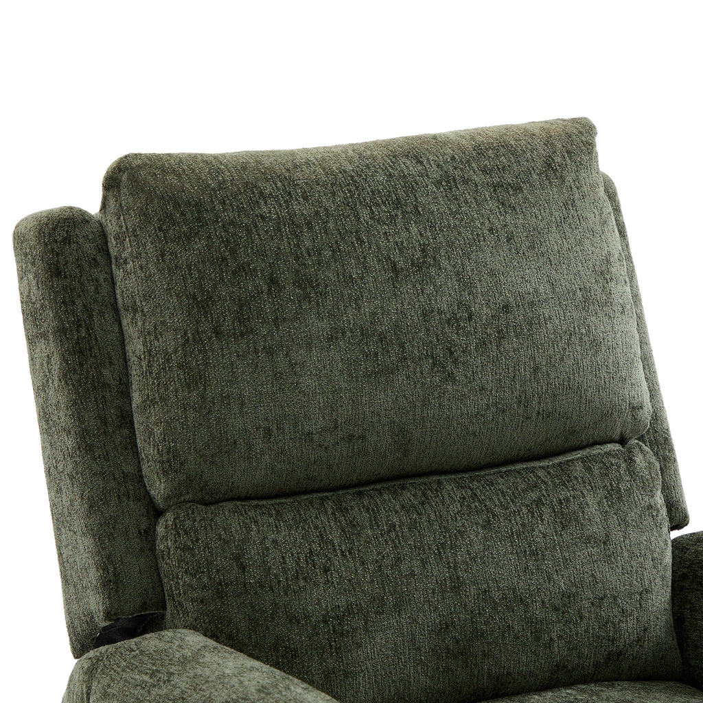 Manual Recliner Massage Chair With Swivel Rocker, 8 Massage Modes, Side Storage Pocket