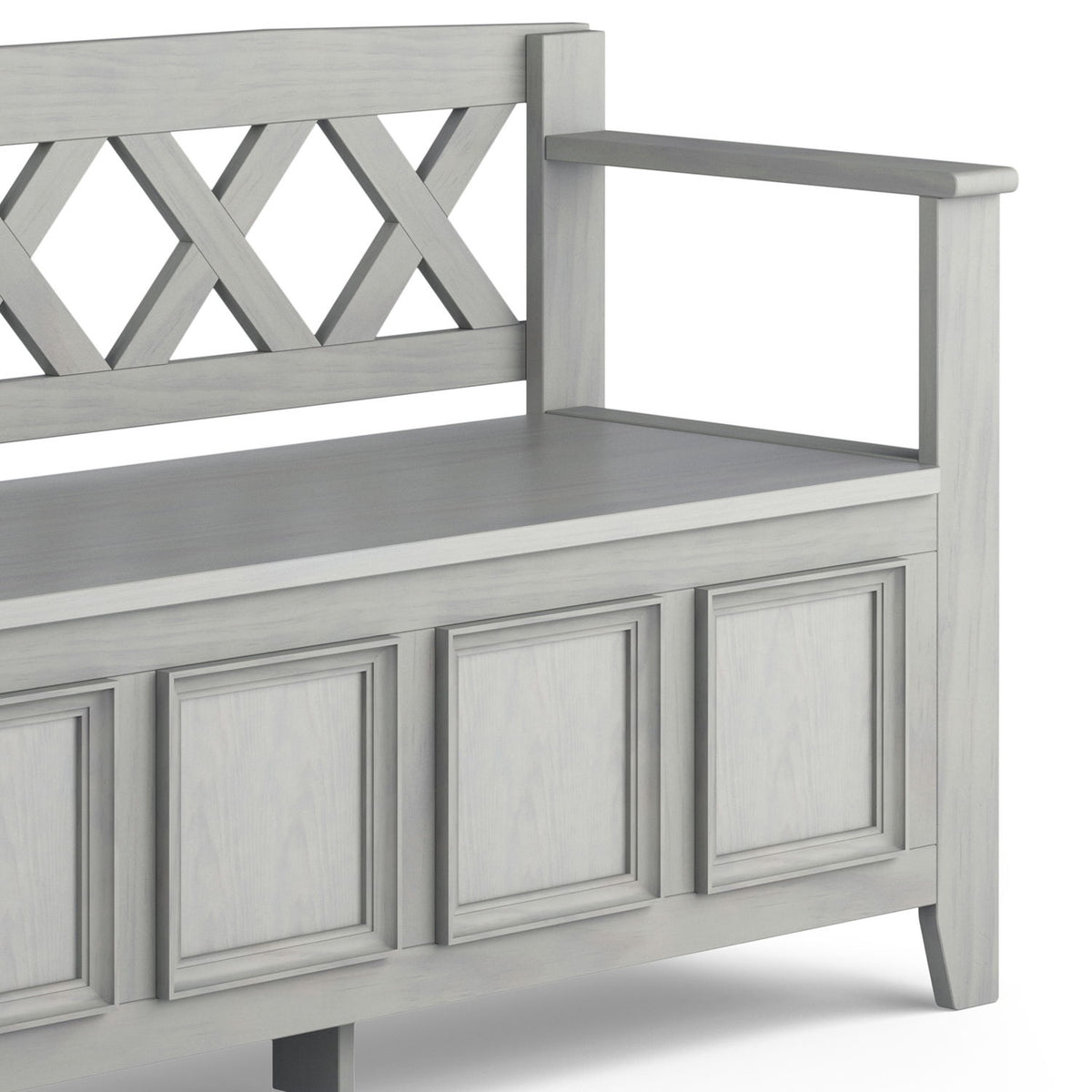 Amherst - Entryway Storage Bench - Gray