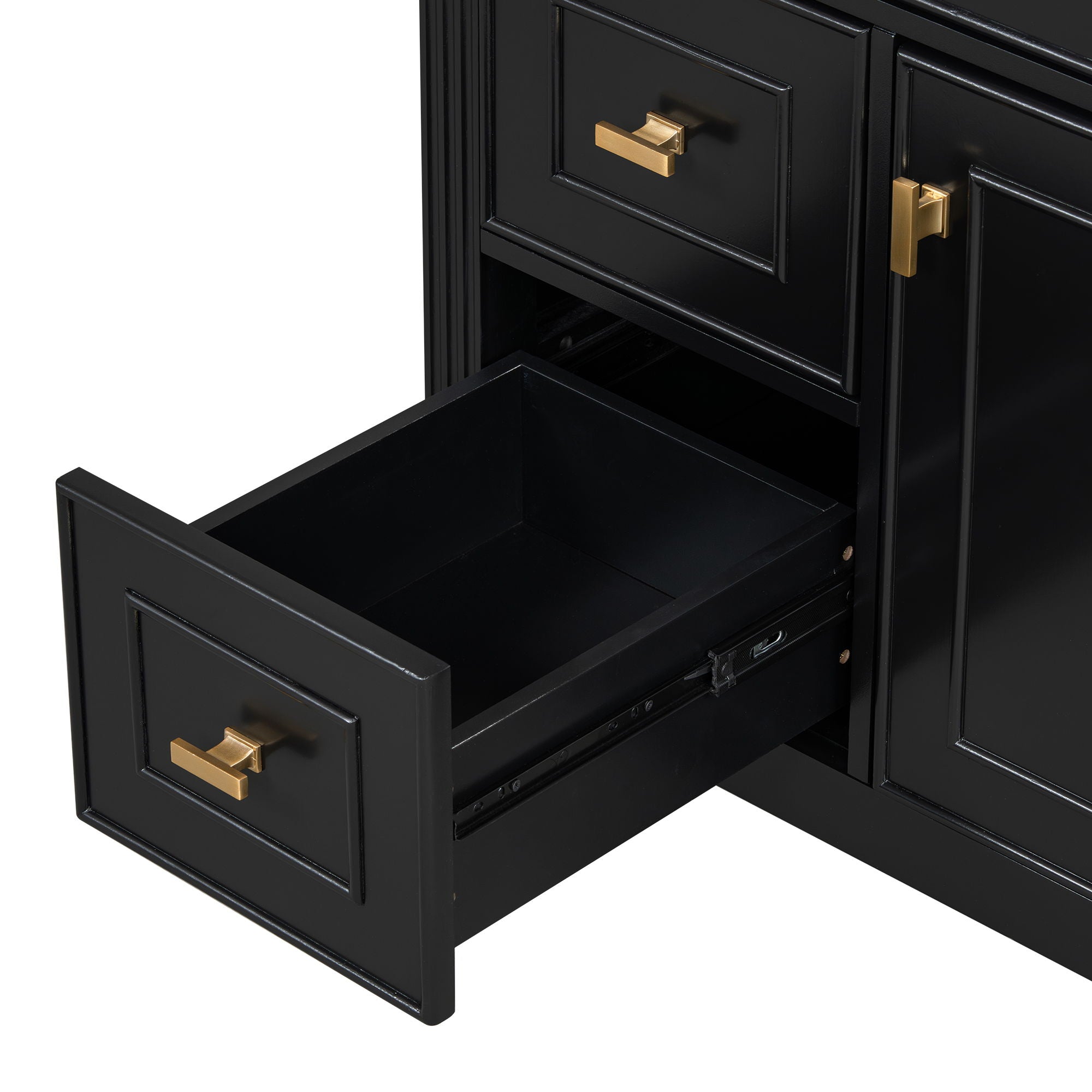 Modern Bathroom Vanity With Sink, 1 Flip Drawer And 2 Drawers, Adjustable Shelf