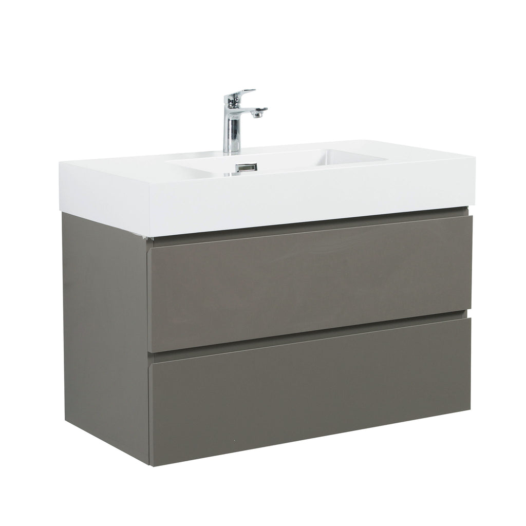 Alice - Bathroom Vanity With Sink, Wall Mounted, Floating