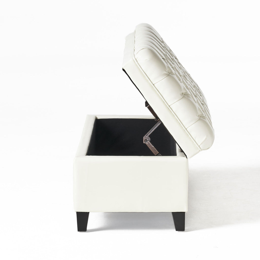 Juliana - Storage Ottoman With Birch Legs
