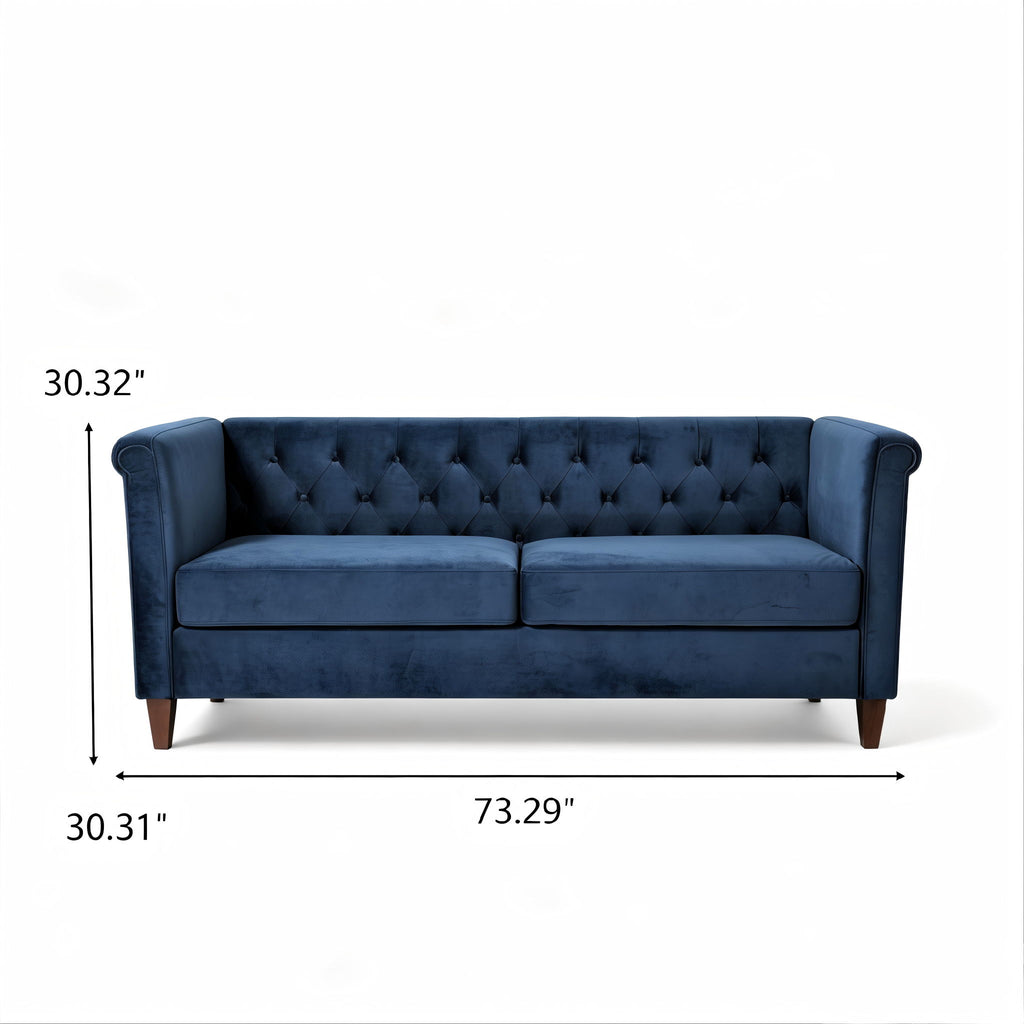Button Tufted 3 Seater Sofa For Living Room