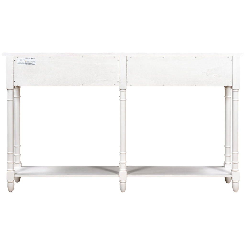 Hearth & Haven Daniel - Console Table With 2 Storage Drawers And Bottom Shelf
