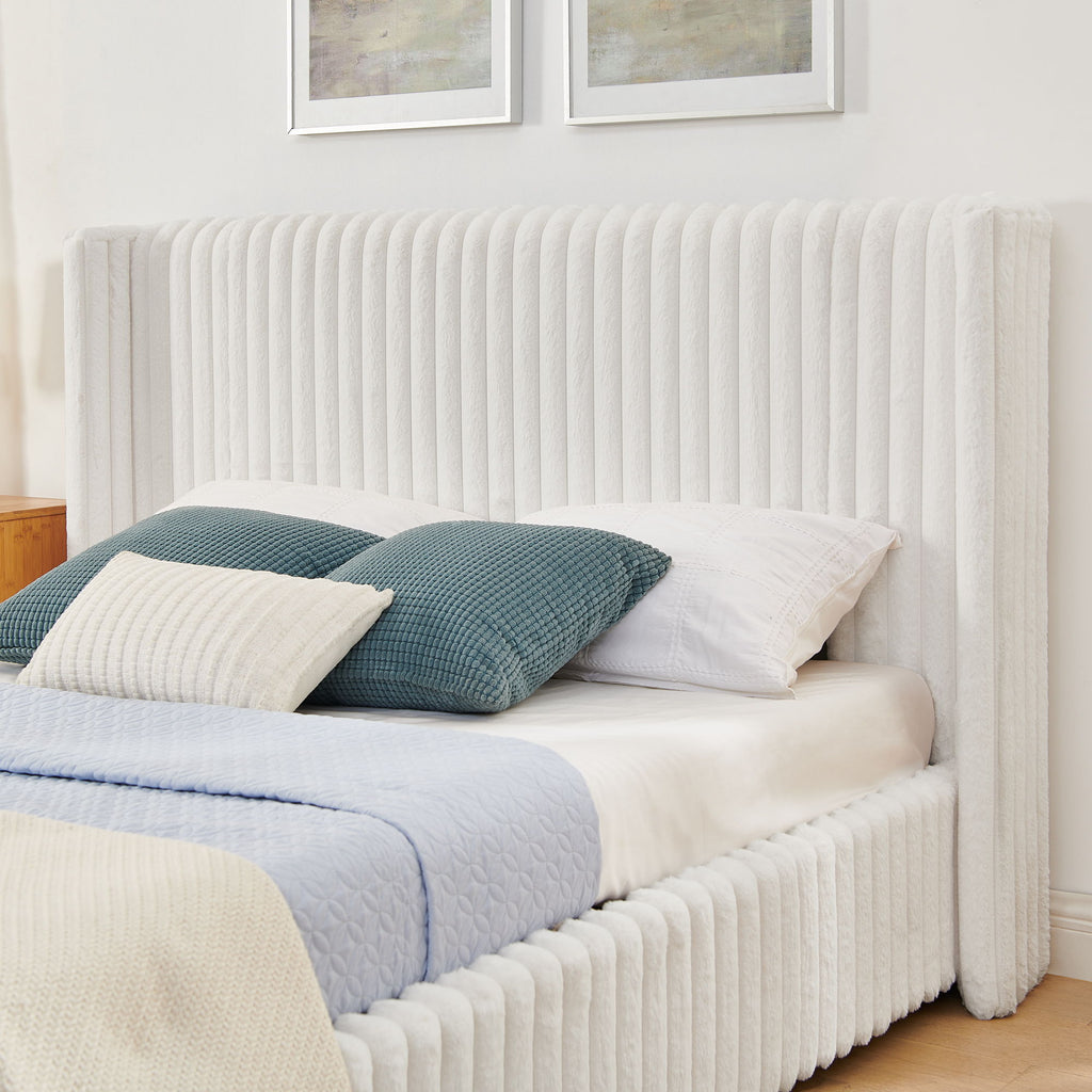 Functional Vertical Striped Bed With Gas Lift Storage