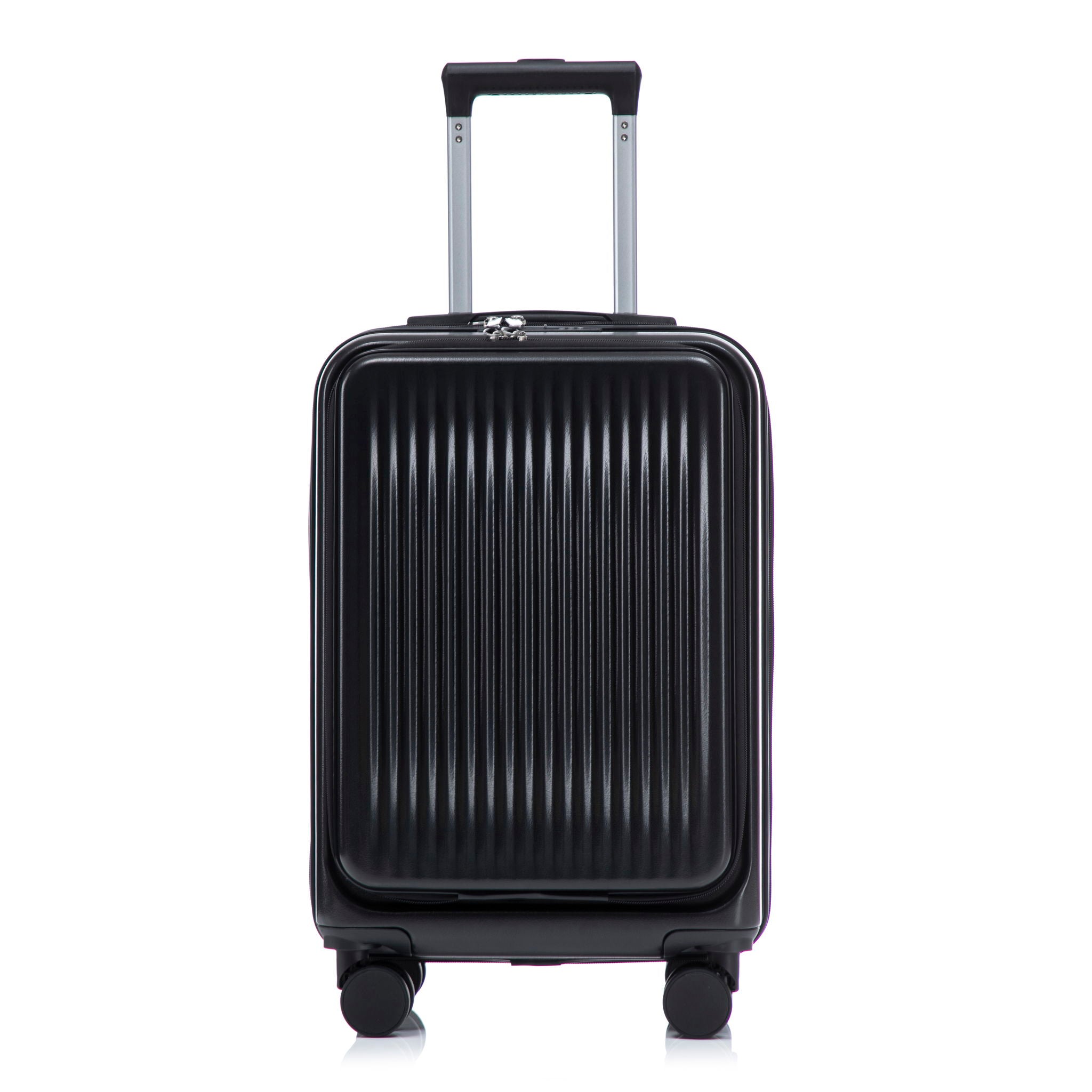Luggage Set With Cosmetic Case, Combination Lock, Front Opening Design