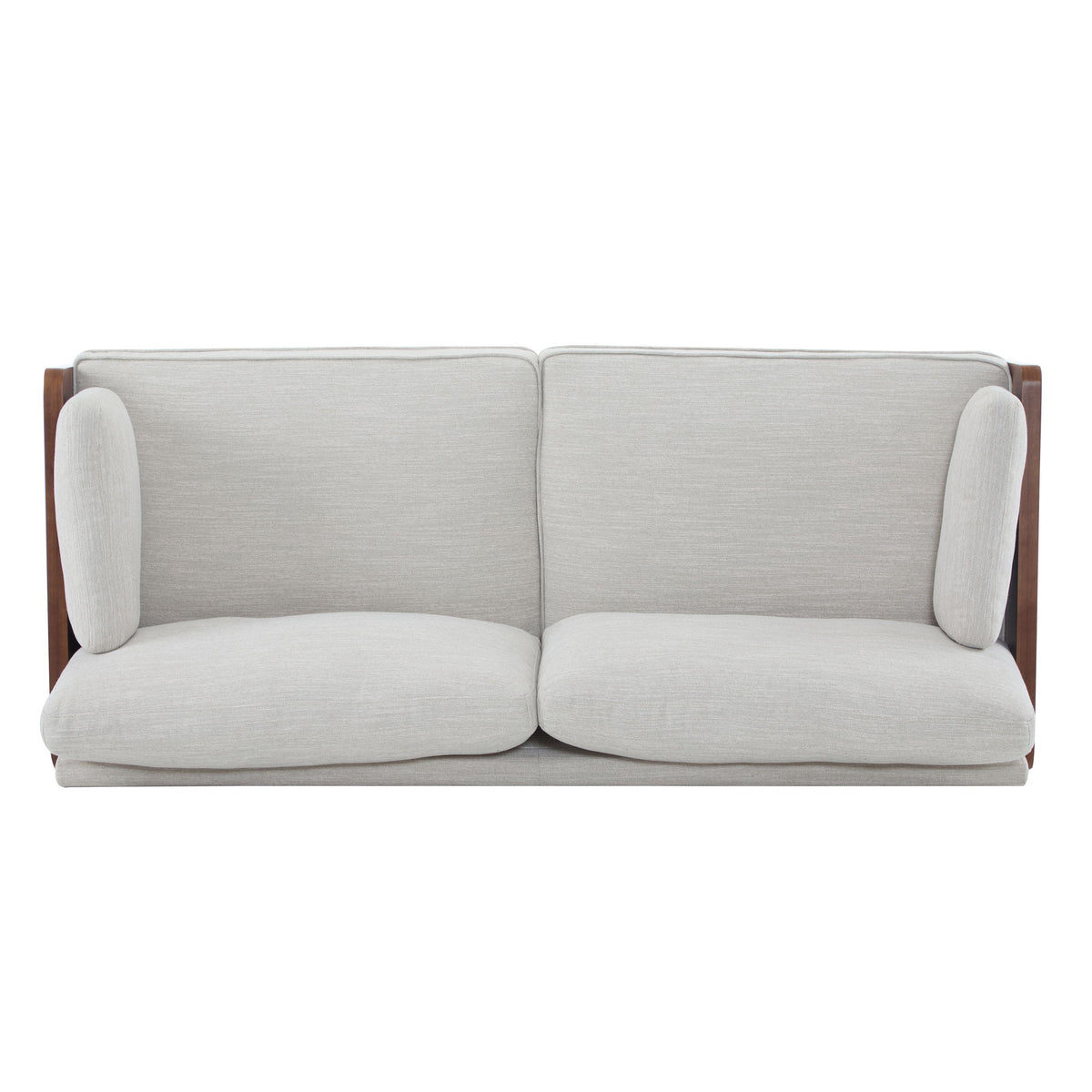 Mid Century Moderne Sofa With Wood Sides