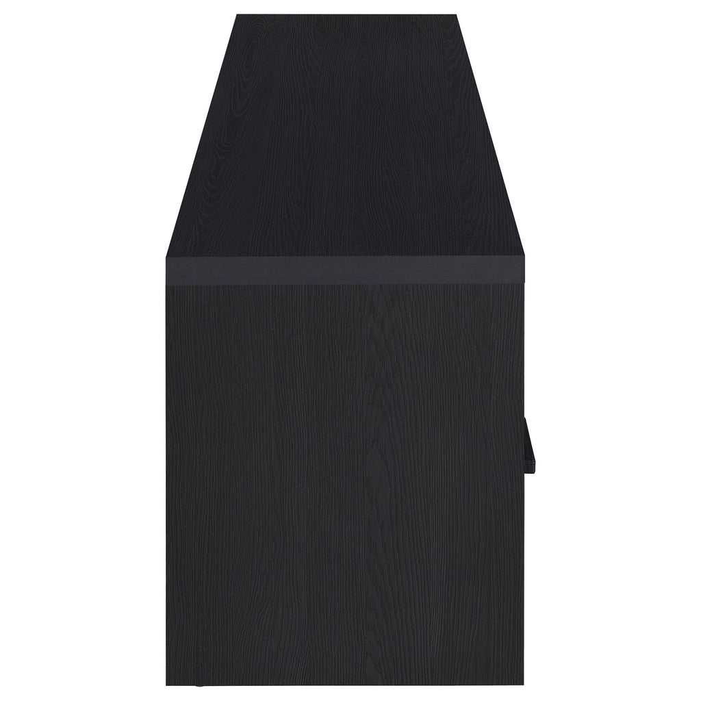 Ian - 2 Door TV Stand Media Console With Storage - Black
