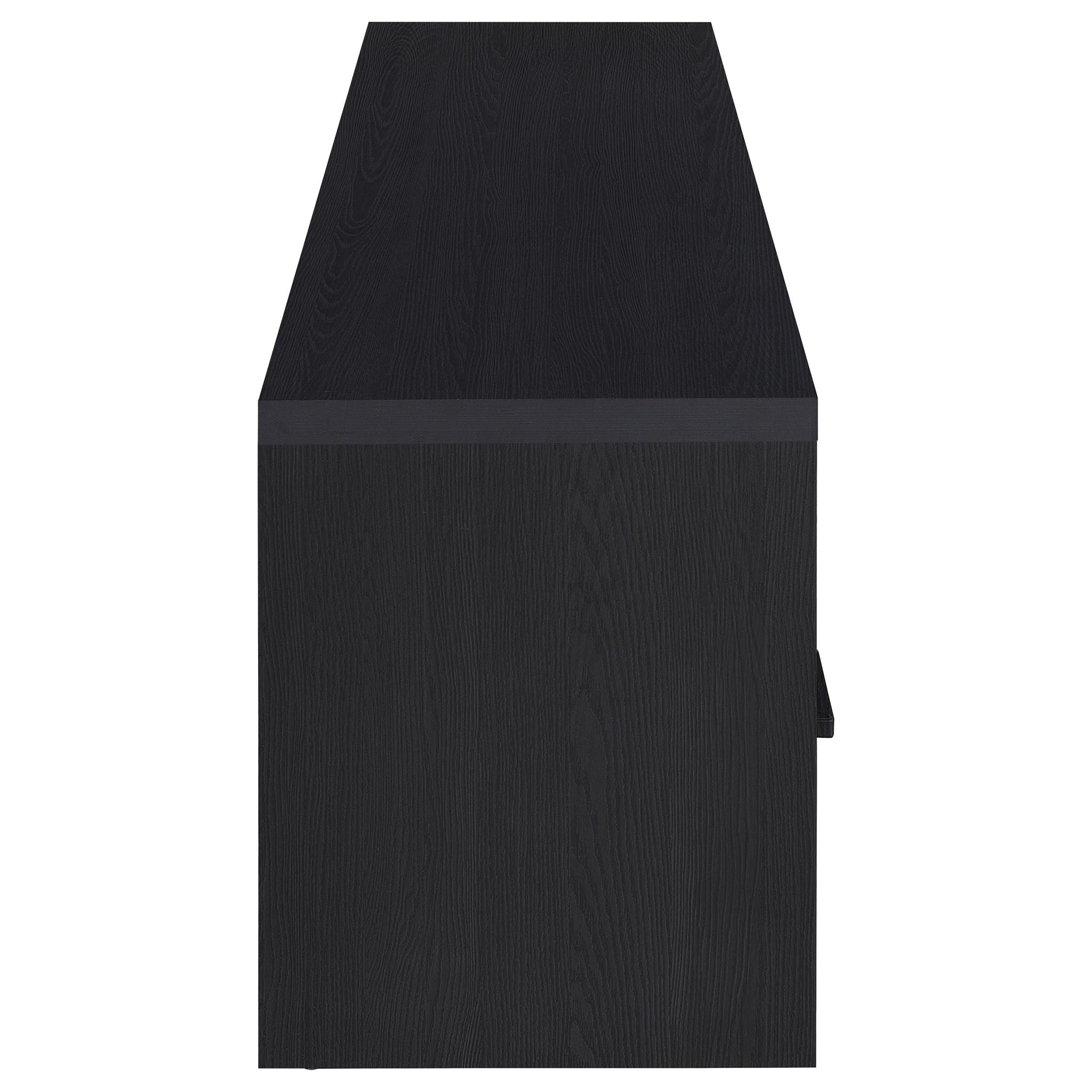 Ian - 2 Door TV Stand Media Console With Storage - Black