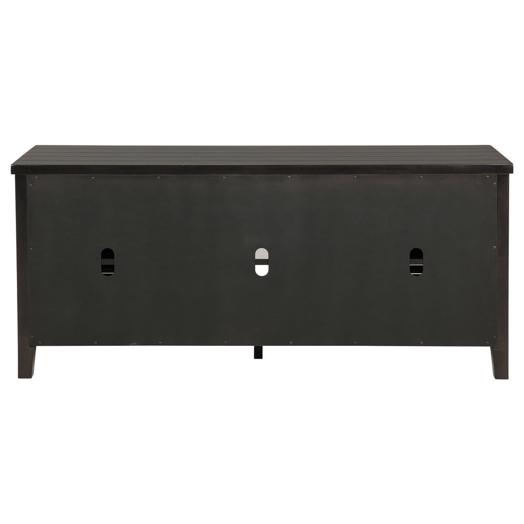 Sutter - 2 Door TV Stand With Mission Design - Dark Brown