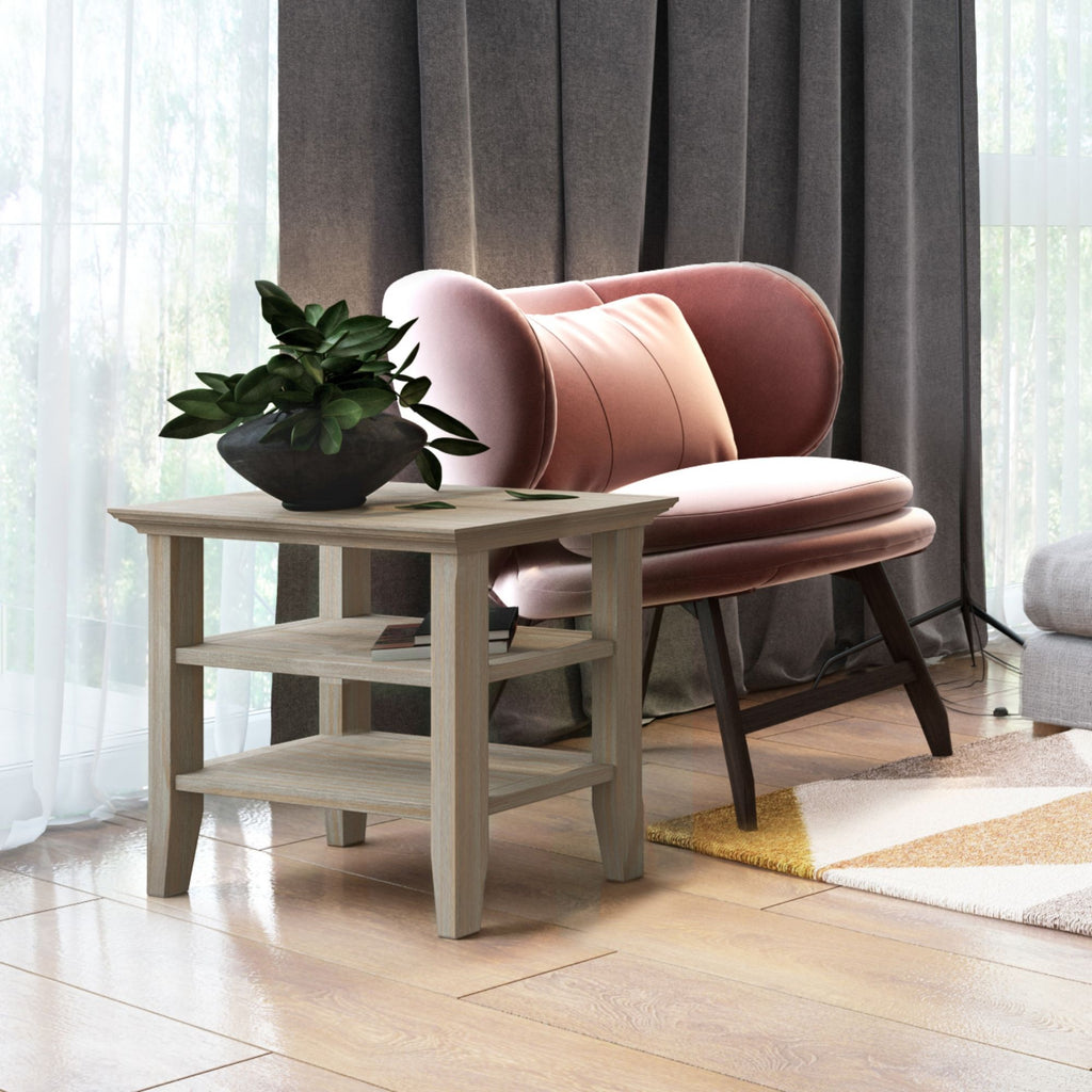 Acadian - Narrow Side Table - Light Brown