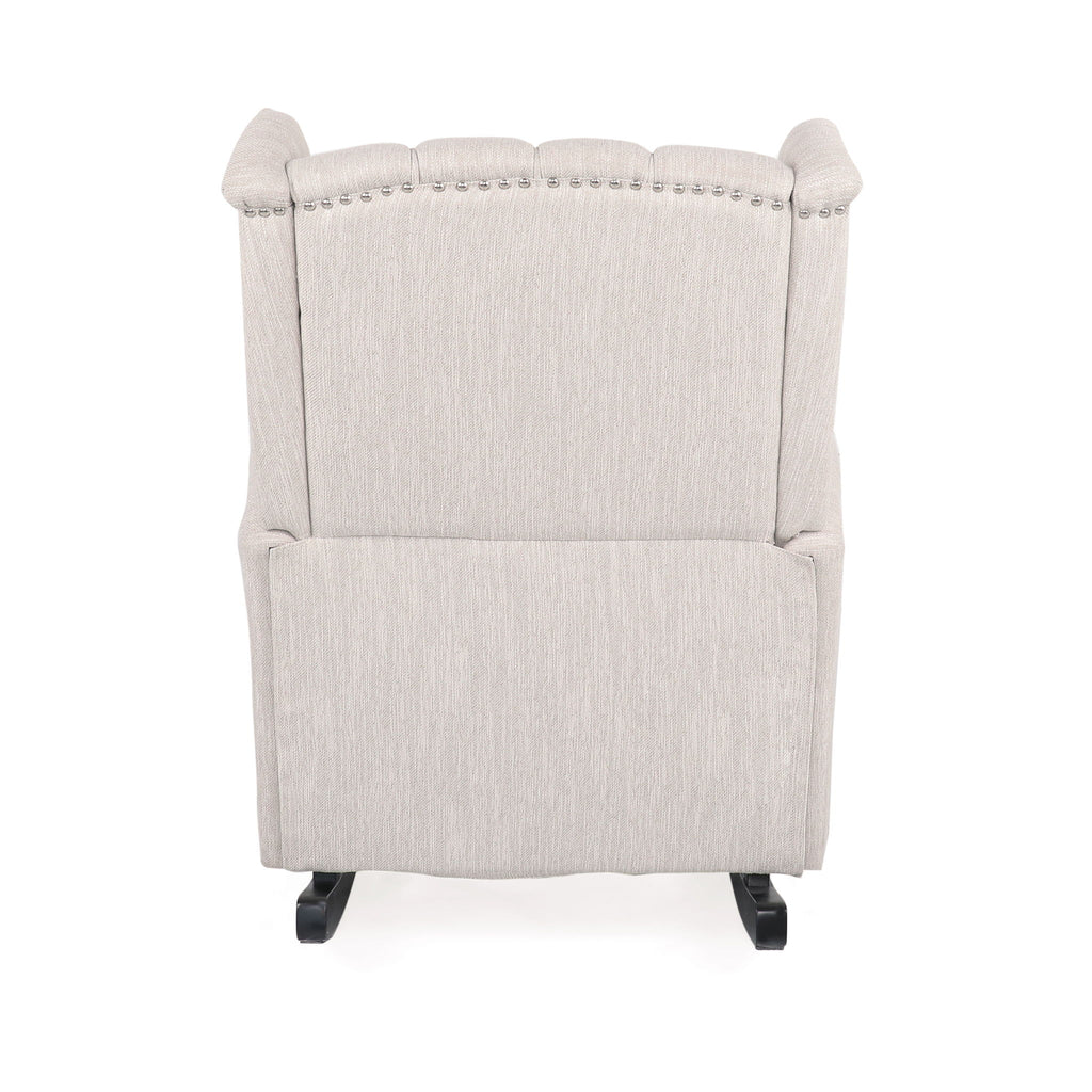Sheila - Contemporary Fabric Tufted Wingback Rocking Chair