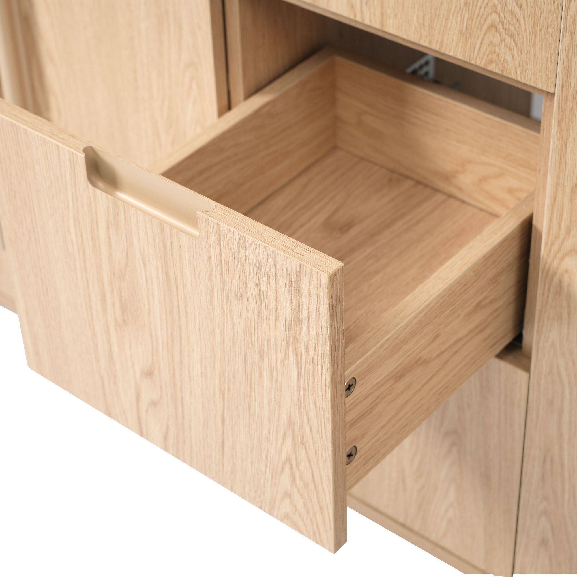 Double Sink Bathroom Vanity With Sinks, Soft Close Doors & 3 Drawers - Wood