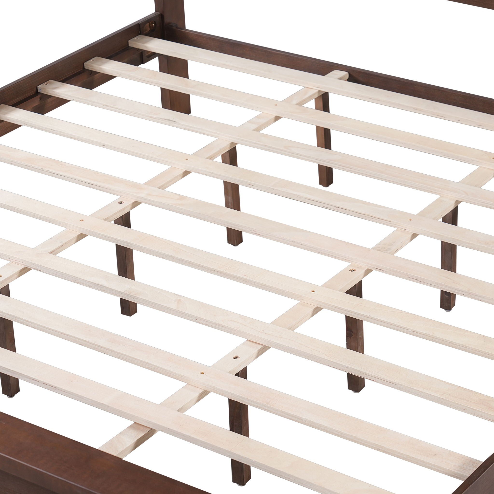 Bed Frame With Dual Open Storage Headboard And Footboard