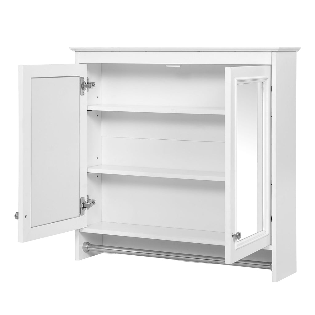 Modern Wall-Mounted Mirror Cabinet With Adjustable Shelves, Soft-Close Doors, High-Definition Mirror