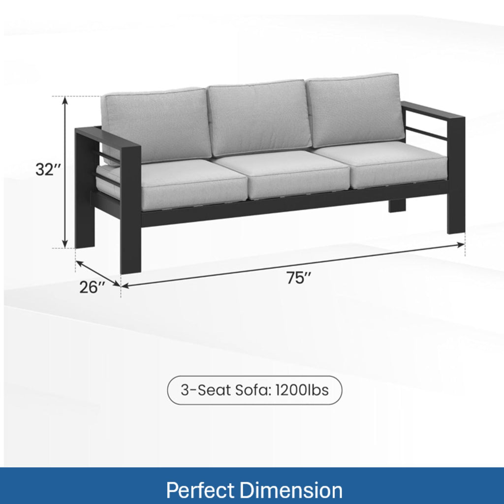 Outdoor Patio Set, All-Weather With Thick Cushions