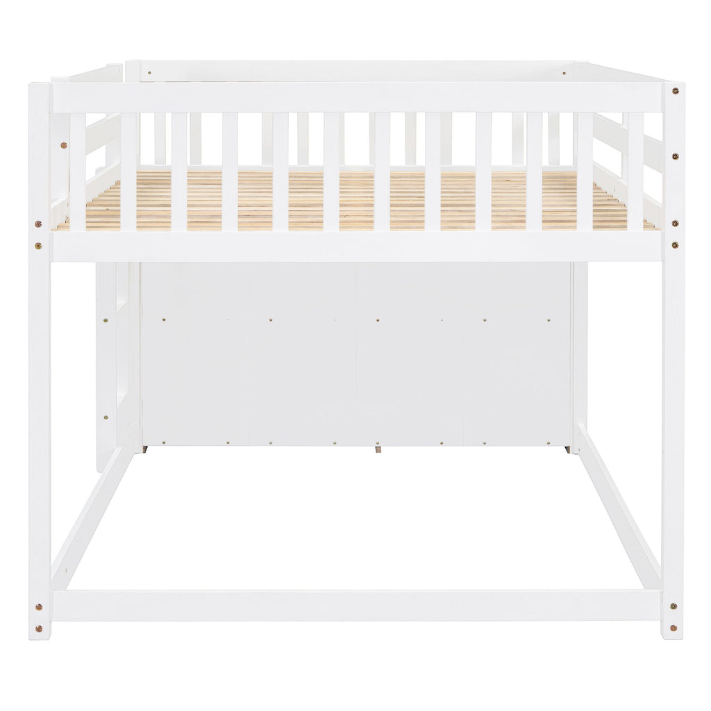 Bunk Bed With 4 Drawers And 3 Shelves