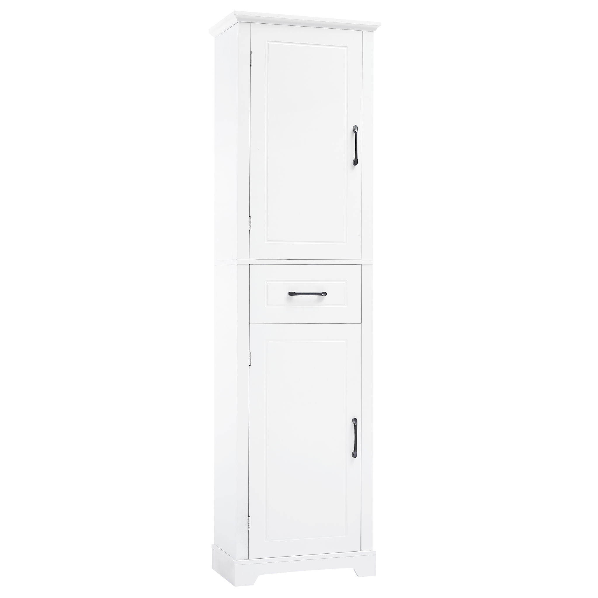 Tall Freestanding Bathroom Storage Cabinet With 2 Doors And Adjustable Shelves