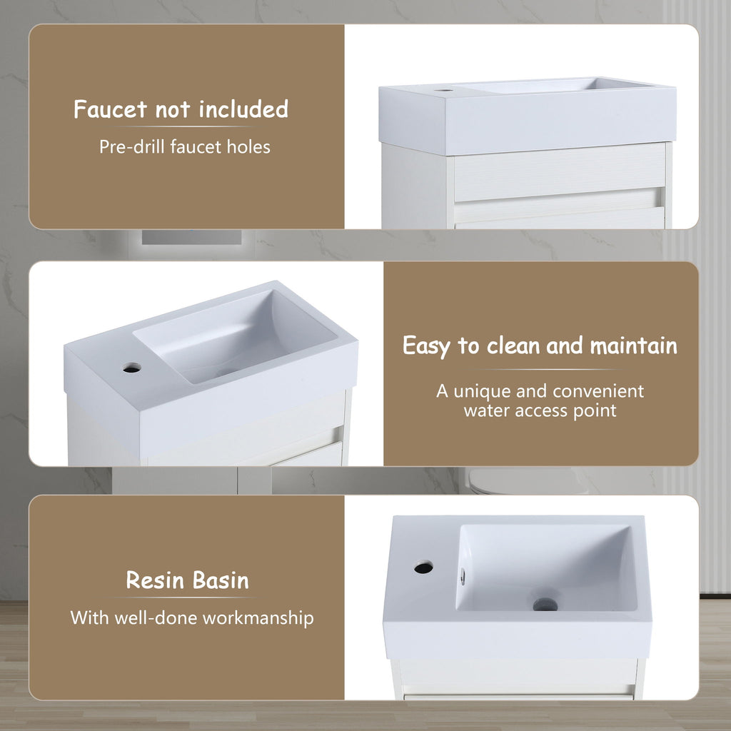 Sink Floating Bathroom Vanity With Soft Close Cabinet Door