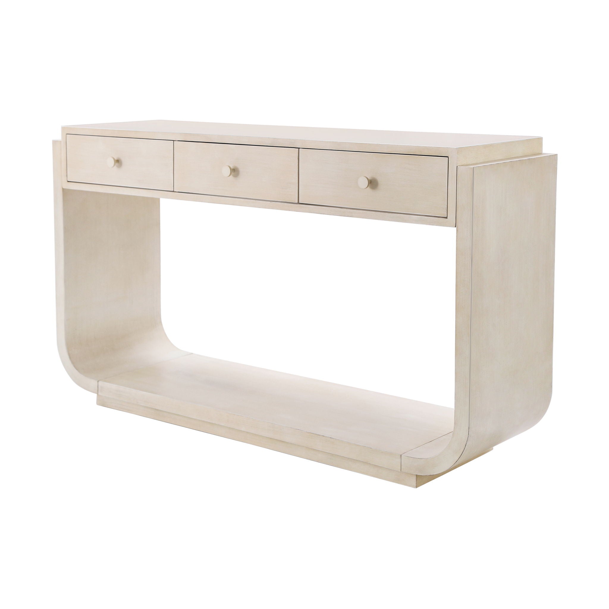 Console Table With 3 Drawers, Display Shelf