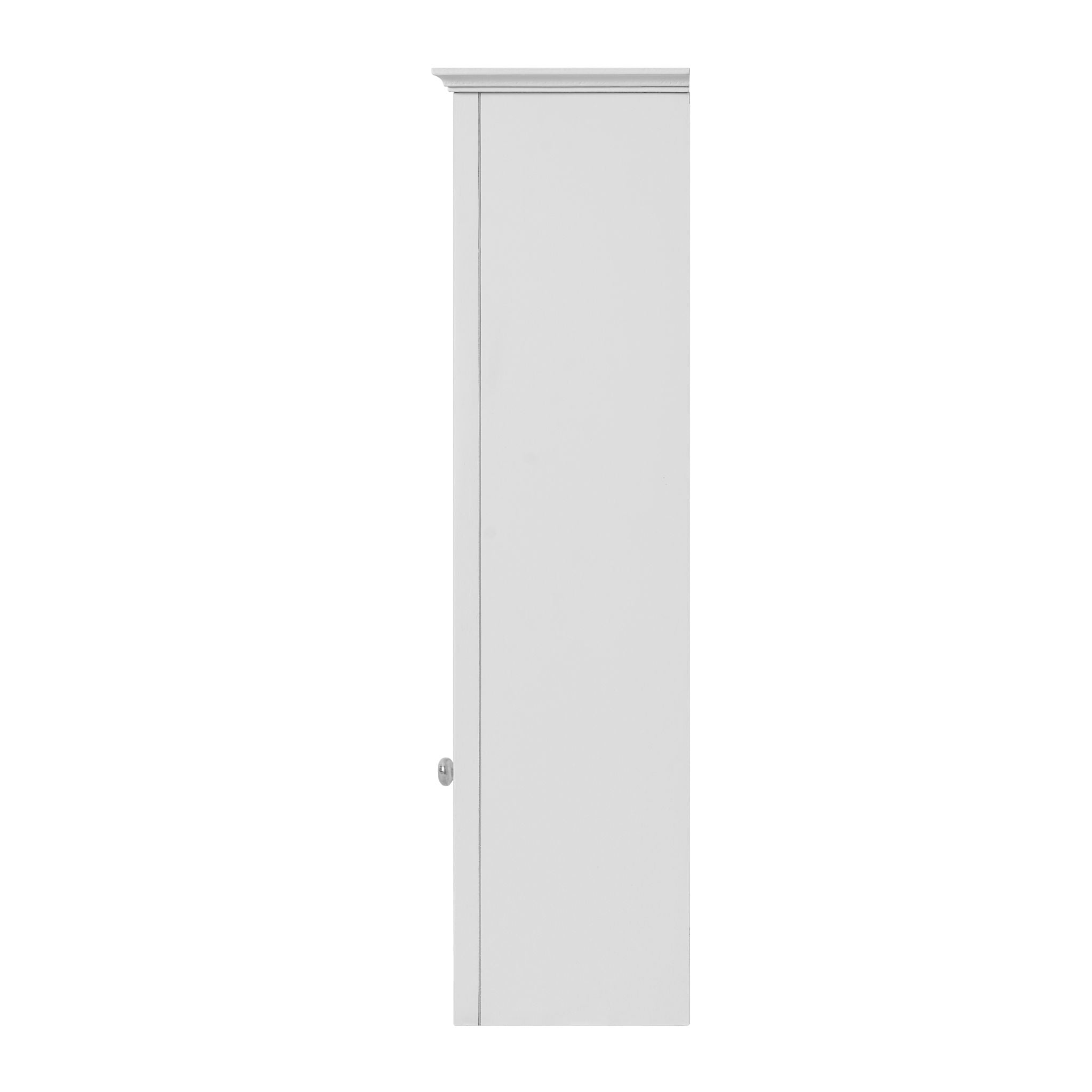 Wall Mounted Medicine Cabinet With Mirror, Adjustable Shelf - White