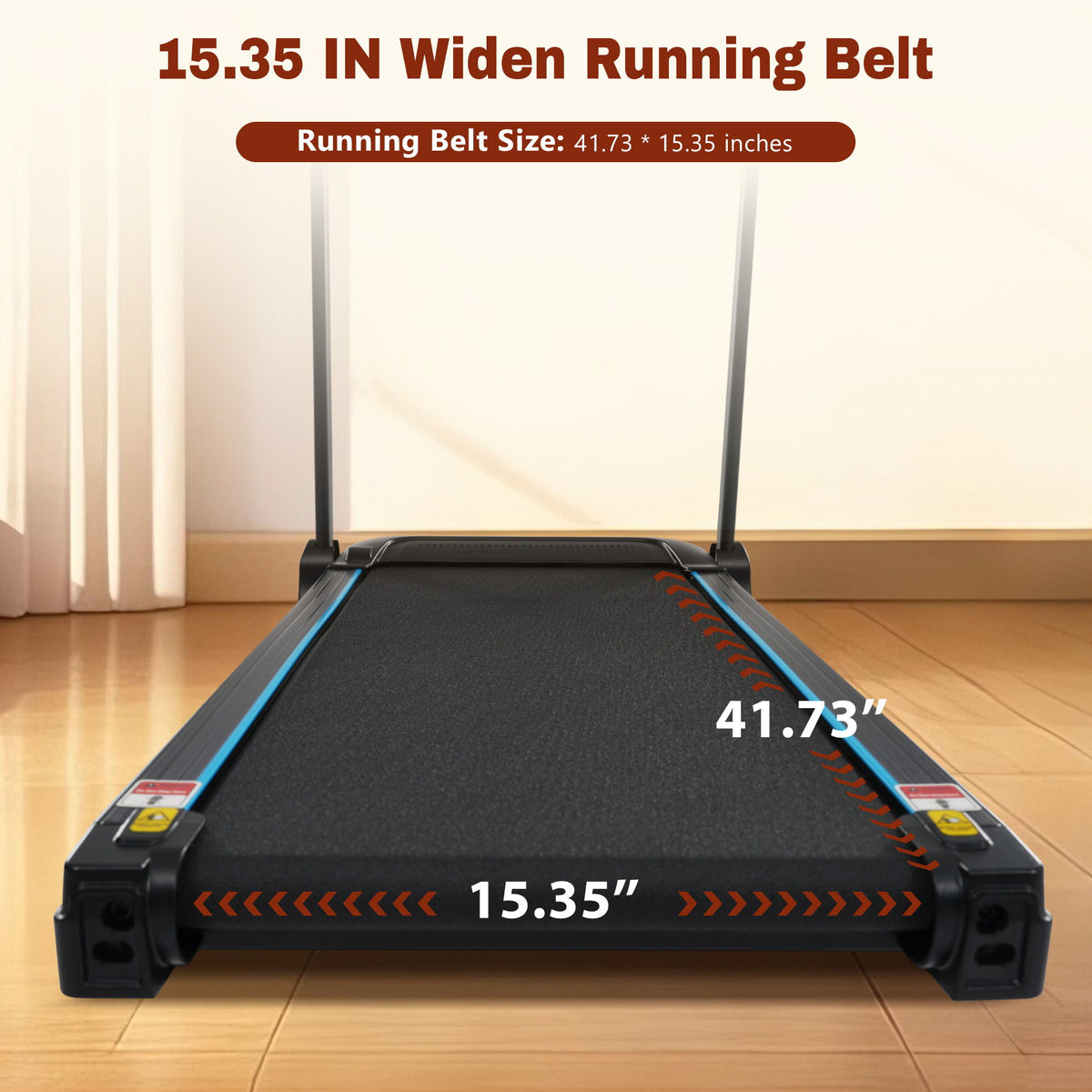 3.5Hp Hydraulic System Auto Foldable Treadmill With Incline, Heart Rate Sensors, Type C & USB Charge, Bluetooth Speaker - Black