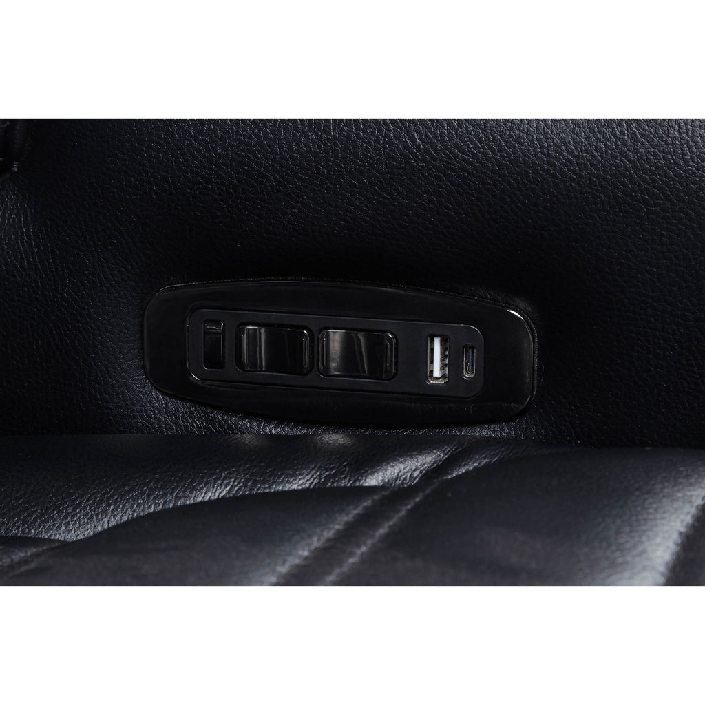 Isadora - Power Reclining Loveseat With Dual USB Charging And Built In Bluetooth Speaker - Black